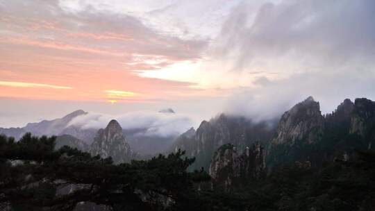 祖国大好河山延时云海美景