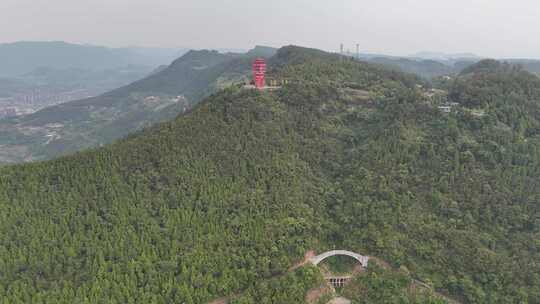 四川达州凤凰山风景名胜区航拍