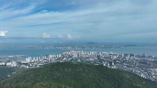 东南亚马来西亚槟城山乔治市中央商务区全景