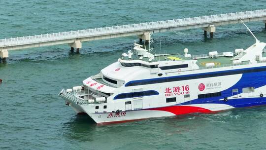 广西北海船只渔船航拍