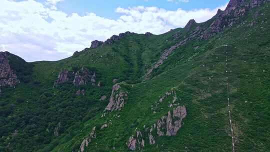 北京门头沟灵山自然风景区东灵山航拍