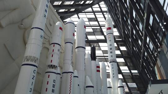 南宁科技馆的火箭模型
