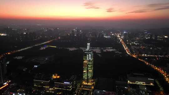 贵阳城投cc park国际金融街金融城夜景航拍视频素材模板下载