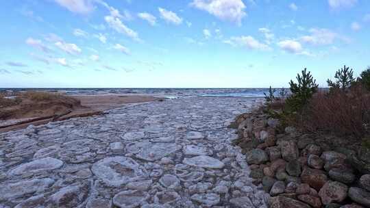 风景海景美丽冬季宁静冬季奇迹