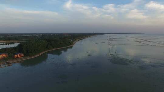 湖水航拍 风景区旅游 水政漕运 堤坝航拍10