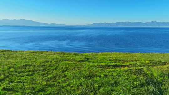 新疆赛里木湖自然风光HDR航拍