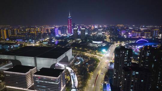 常州市中心-夜景延时