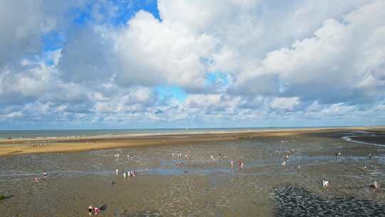 天空蓝天白云自然风景大海海浪海洋波浪