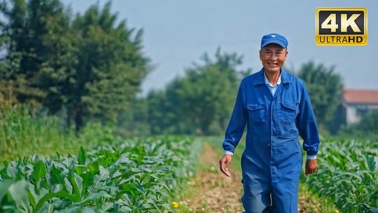 农民微笑快乐笑脸开心笑容自信特写1