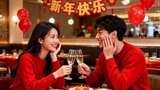 新年情侣温馨浪漫家庭家人春节人物高清在线视频素材下载