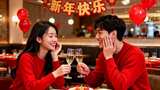 新年情侣温馨浪漫家庭家人春节人物高清在线视频素材下载