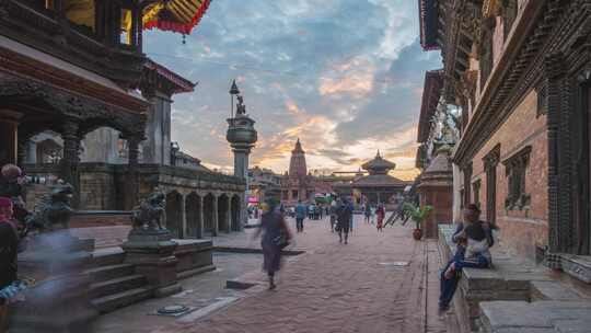 尼泊尔 巴德岗杜巴广场 神殿 寺庙 遗产