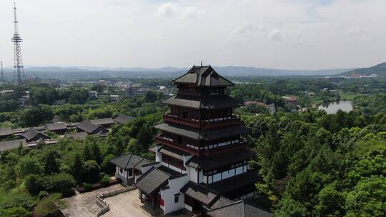 湖南 长沙 花明楼 5A 景区 航拍