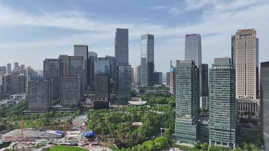 重庆江北嘴中央商务区江北城航拍