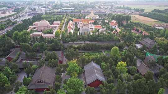 河南洛阳白马寺航拍