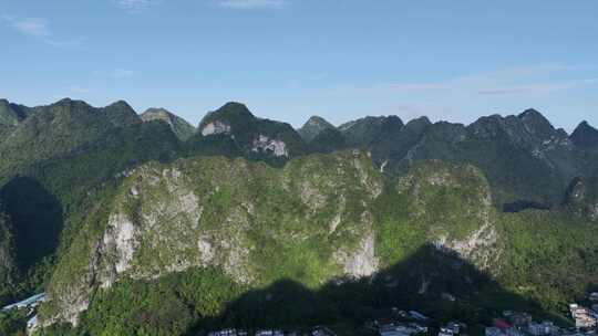 农村田野喀斯特地貌山峰山脉群山