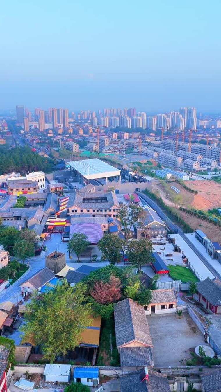 航拍铁道游击队影视城竖版视频