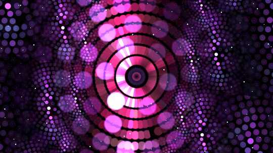 旋转紫色圆盘粒子背景视频