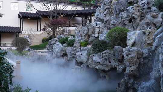 传统中式园林假山太湖石