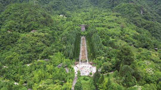 航拍湖北神农架神龙坛