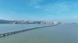 珠海伶仃洋大桥航拍珠三角环线高速海上桥梁高清在线视频素材下载
