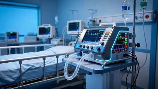 医院病房医疗设备特写