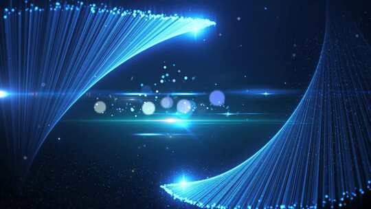 蓝色粒子光线科技背景素材