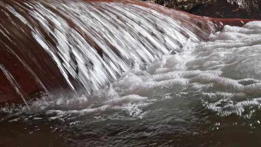 农村大山河流溪水水流小溪山涧