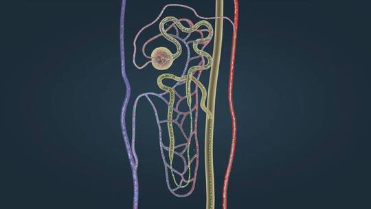 肾脏肾功能肾组织肾单位尿液人体微观解剖