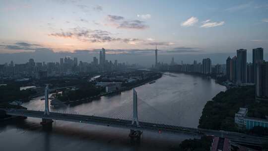 4K广州天际线日转夜延时