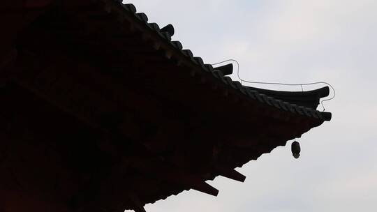 古代建筑寺庙屋顶特写