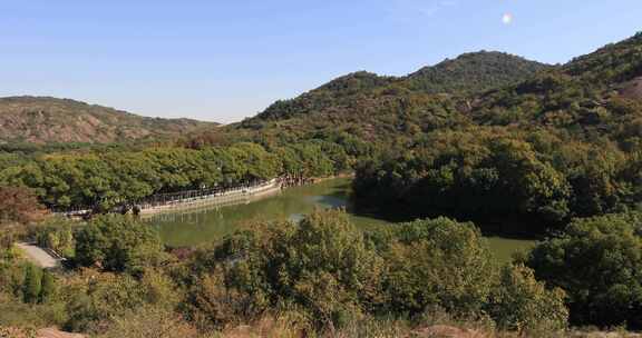 苏州白马涧龙池秀丽风光 高视角远景