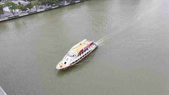 广州海珠桥航拍视频素材模板下载