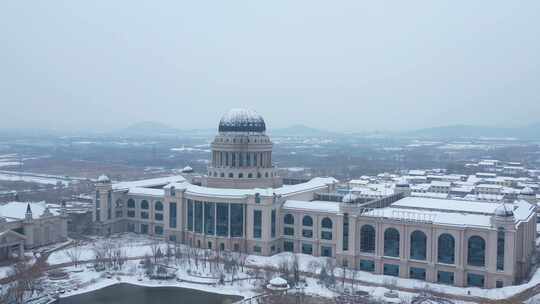 航拍 航拍石家庄 航拍石家庄雪景 雪景 冬至