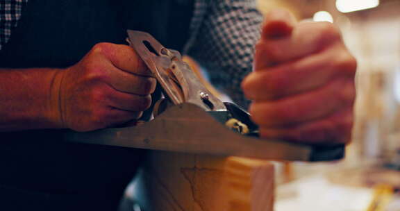 木匠，建筑和特写的人与工具木工，生产和制