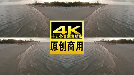 广西省北海市北海落日航拍4k视频高清在线视频素材下载