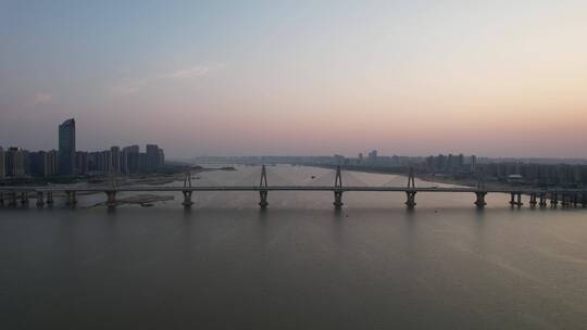江西南昌朝阳大桥航拍视频素材模板下载