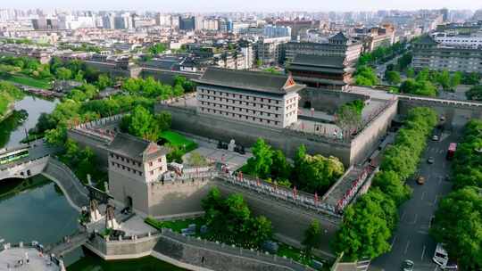 西安城墙建筑 永宁门风光