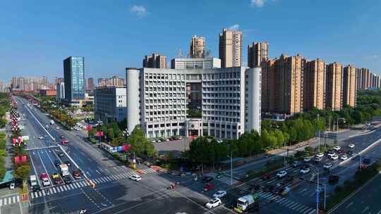 【4K】六安市公安局航拍延时