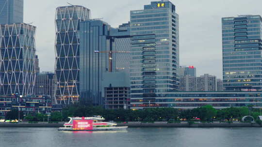 城市建筑动态模糊画面