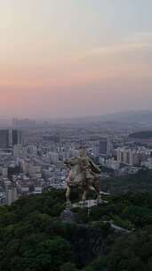 竖屏航拍福建泉州日落