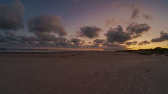 海边日落云延时