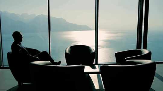 男士，商务会议，握手，剪影