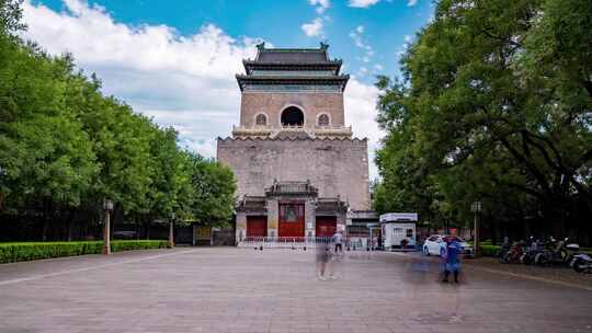 北京_钟楼_文化景点_古建筑视频素材模板下载