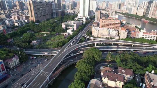 广州沙面公园旁的立交桥
