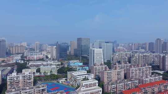 厦门思明区城市建筑群俯瞰全景