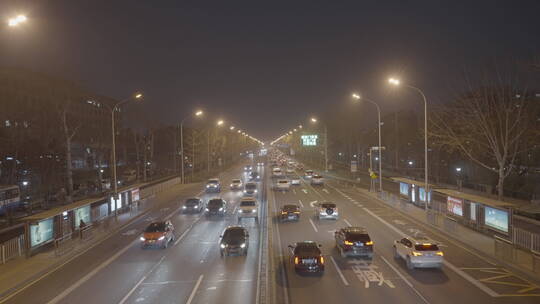 夜景街道 夜景车流 城市夜景