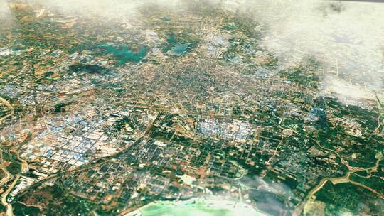 8K合肥主城区地图视频动画素材