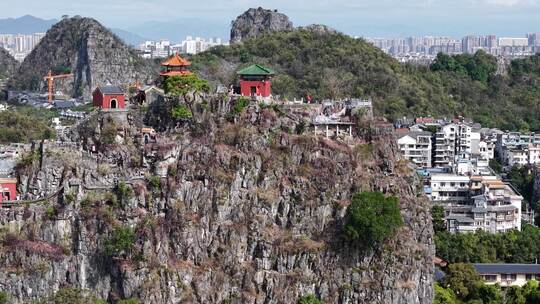 航拍独秀峰王城景区