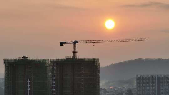 日出 城市日出 早上 太阳